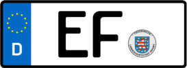 Kfz-Kennzeichen EF (Bundesland Thüringen)