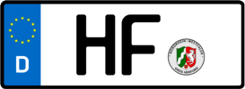 Kfz-Kennzeichen HF (Bundesland Nordrhein-Westfalen)