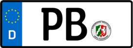 Kfz-Kennzeichen PB (Bundesland Nordrhein-Westfalen)
