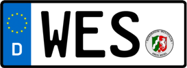 Kfz-Kennzeichen WES (Bundesland Nordrhein-Westfalen)