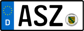 Kfz-Kennzeichen ASZ (Bundesland Sachsen) Kfz-Kennzeichen ASZ (Bundesland Sachsen)
