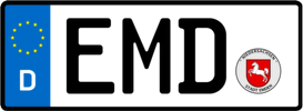 Kfz-Kennzeichen EMD (Bundesland Niedersachsen)