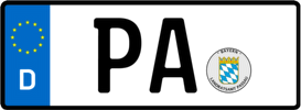 Kfz-Kennzeichen PA (Bundesland Bayern) Kfz-Kennzeichen PA (Bundesland Bayern)