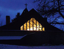 Cyriakkapelle Erfurt in einer Winternacht